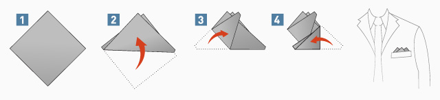 uniform ties how to fold a pocket silk three corners up